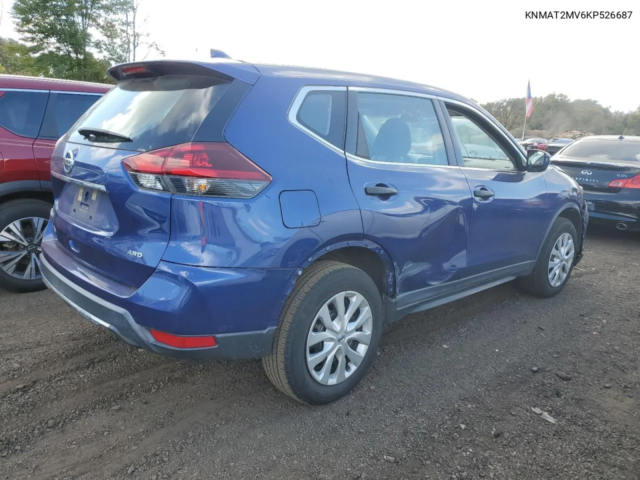 2019 Nissan Rogue S VIN: KNMAT2MV6KP526687 Lot: 73951584