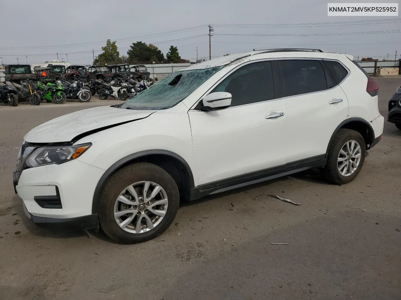 2019 Nissan Rogue S VIN: KNMAT2MV5KP525952 Lot: 75321734