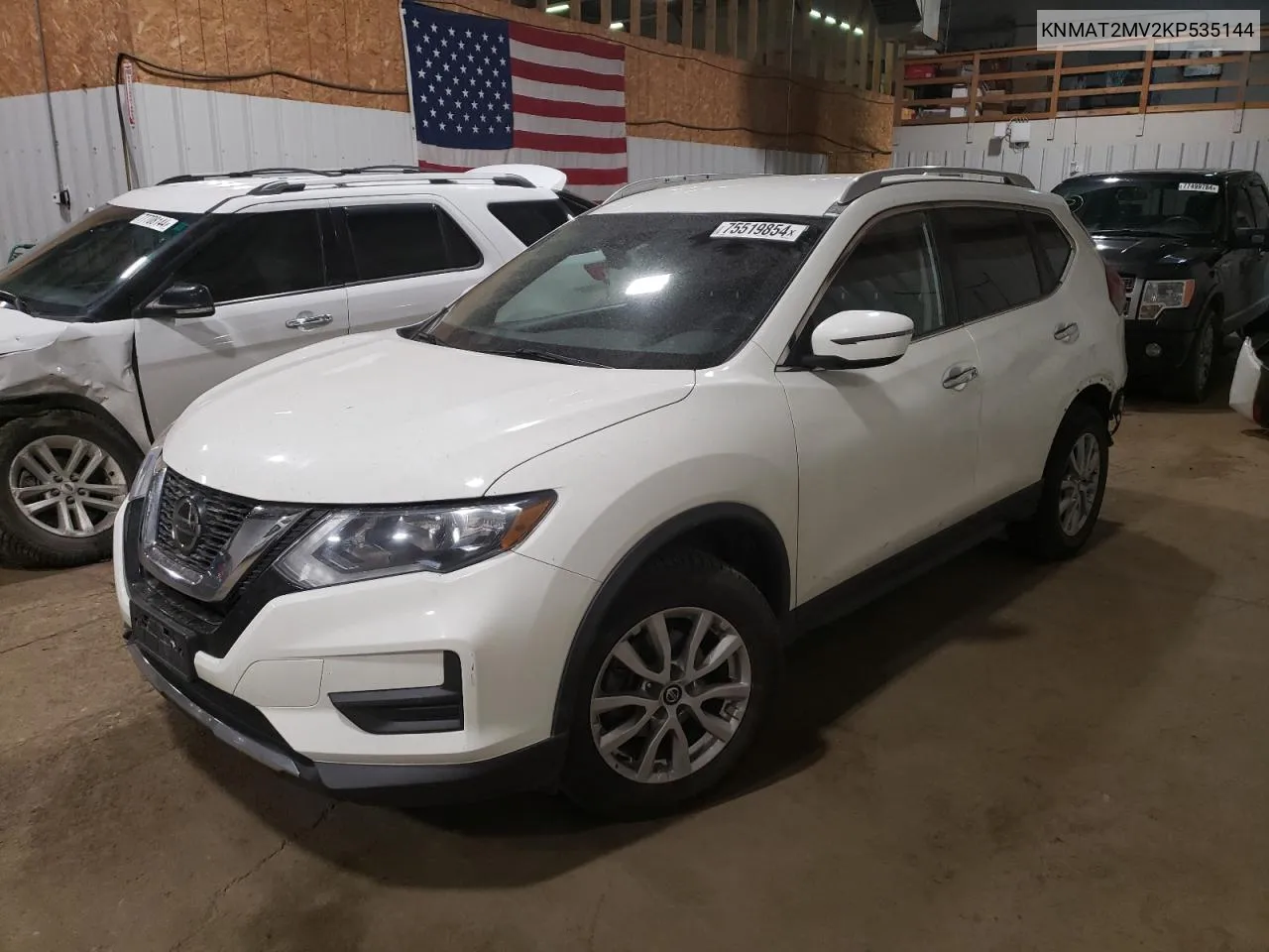 2019 Nissan Rogue S VIN: KNMAT2MV2KP535144 Lot: 75519854