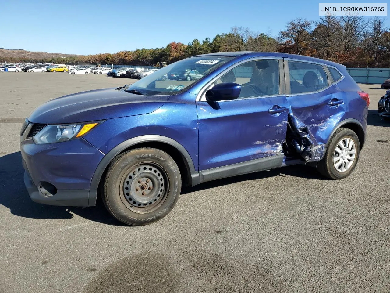 JN1BJ1CR0KW316765 2019 Nissan Rogue Sport S