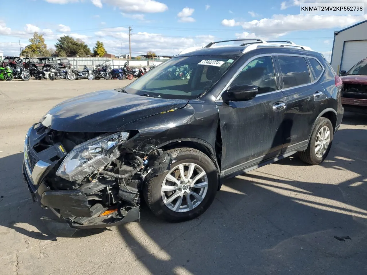 2019 Nissan Rogue S VIN: KNMAT2MV2KP552798 Lot: 77482474