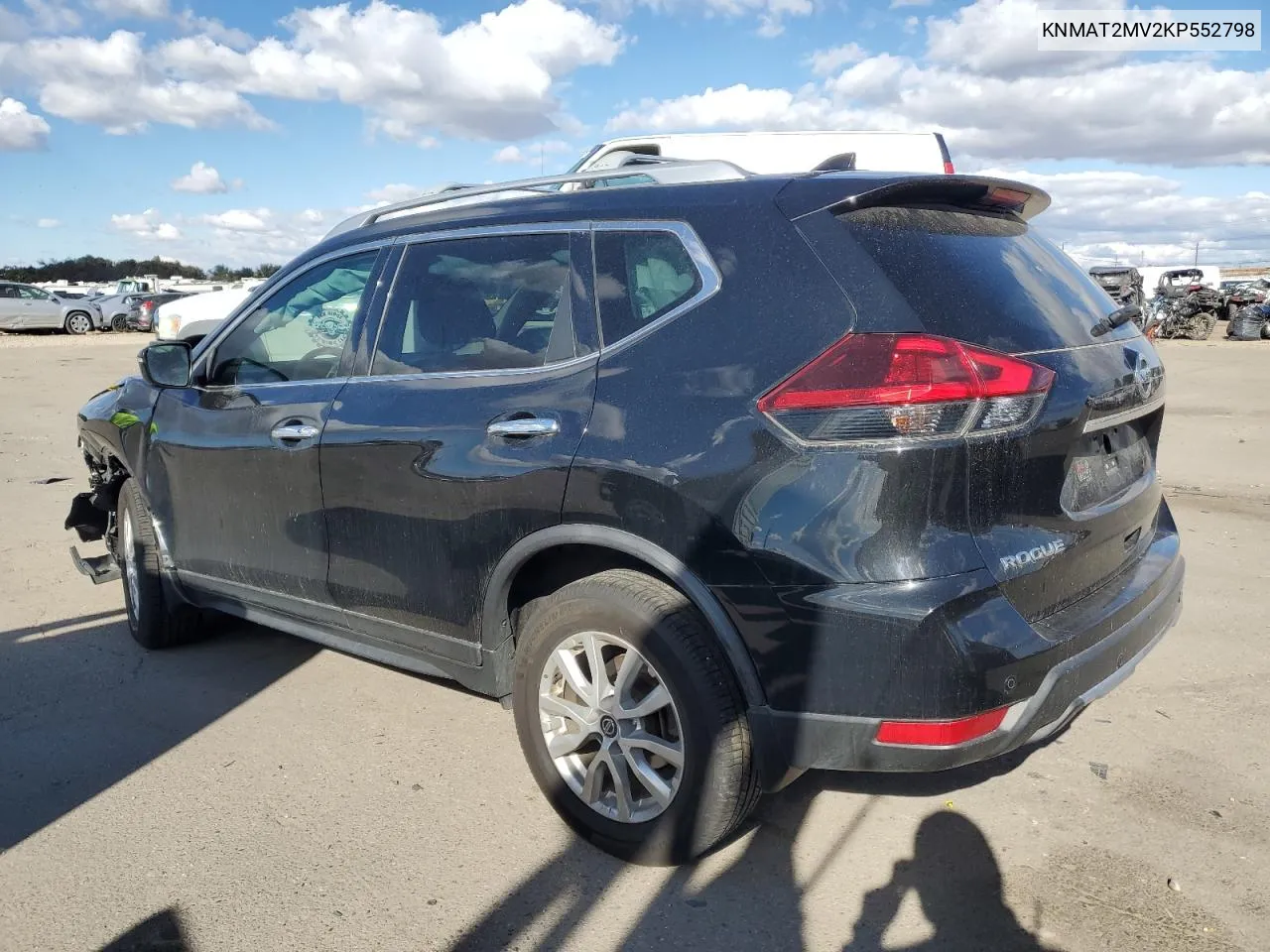 2019 Nissan Rogue S VIN: KNMAT2MV2KP552798 Lot: 77482474