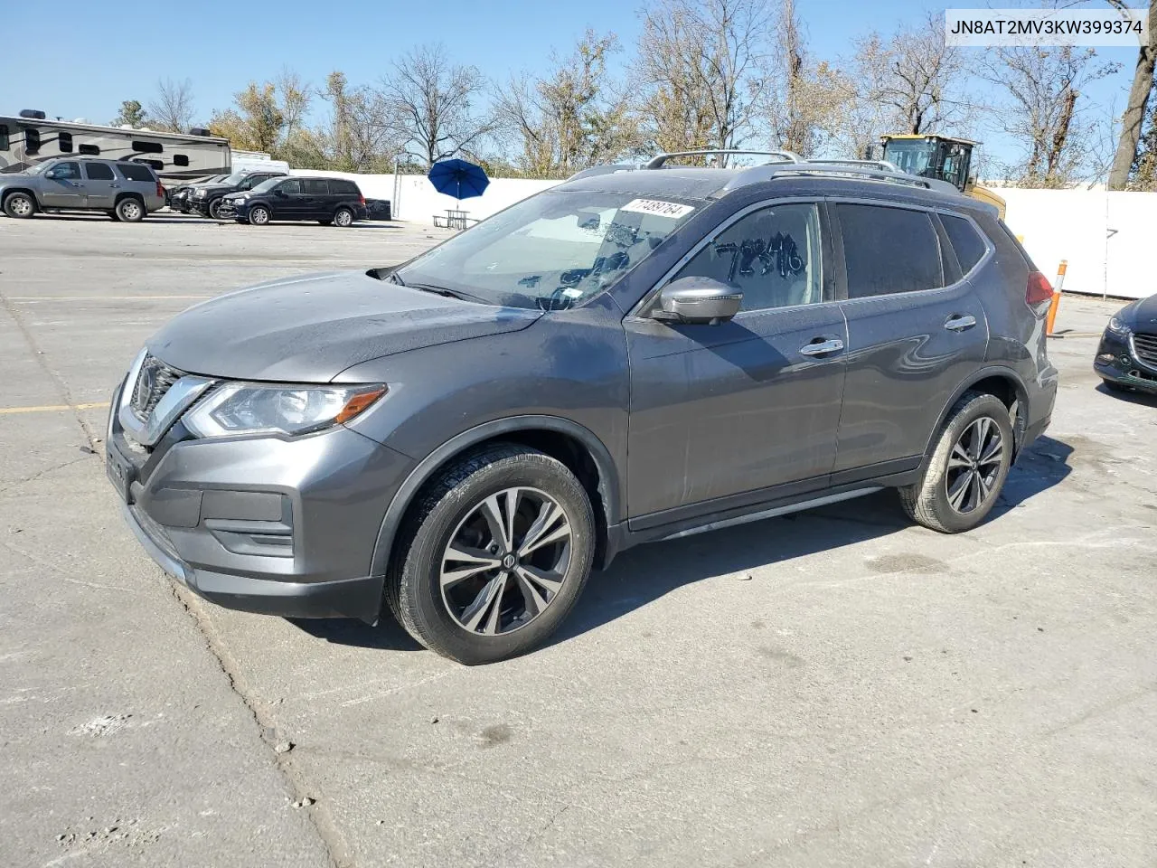 2019 Nissan Rogue S VIN: JN8AT2MV3KW399374 Lot: 77489764