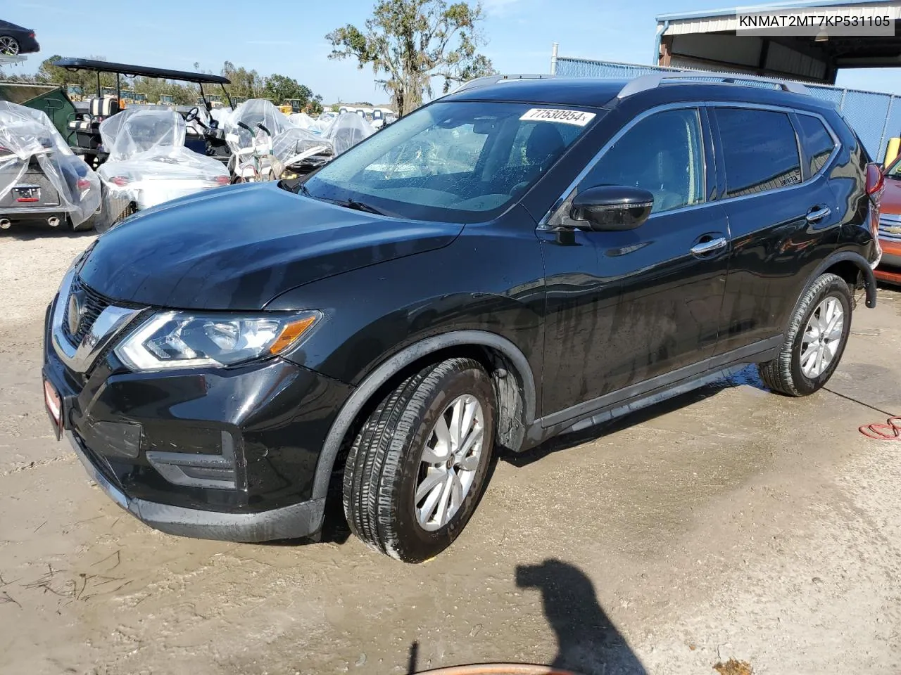 2019 Nissan Rogue S VIN: KNMAT2MT7KP531105 Lot: 77530954