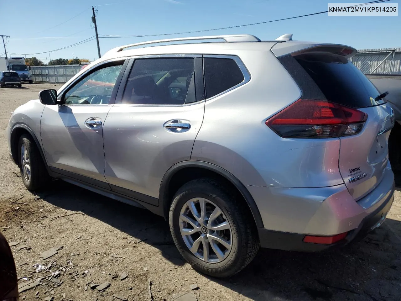 2019 Nissan Rogue S VIN: KNMAT2MV1KP514205 Lot: 77583314