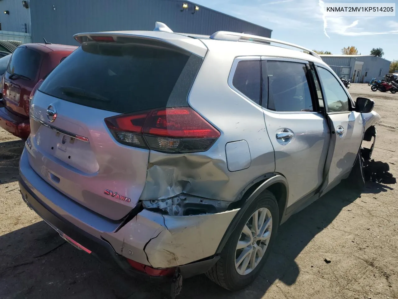 2019 Nissan Rogue S VIN: KNMAT2MV1KP514205 Lot: 77583314