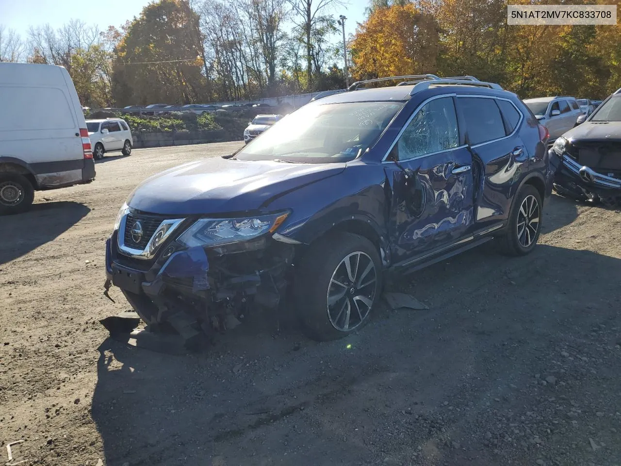 2019 Nissan Rogue S VIN: 5N1AT2MV7KC833708 Lot: 77658464