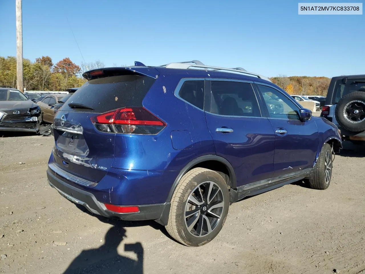 2019 Nissan Rogue S VIN: 5N1AT2MV7KC833708 Lot: 77658464