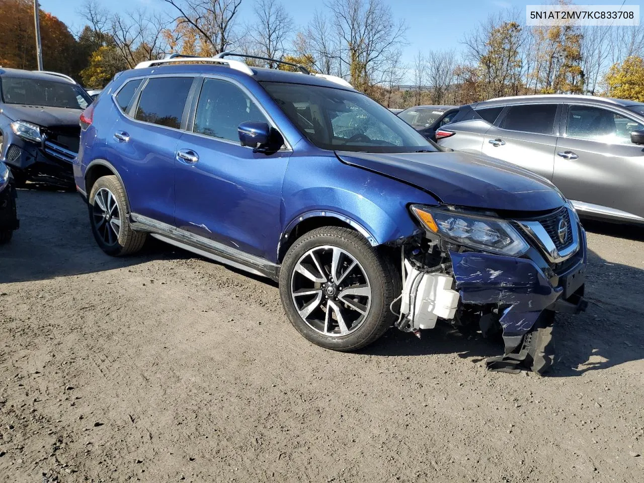 2019 Nissan Rogue S VIN: 5N1AT2MV7KC833708 Lot: 77658464