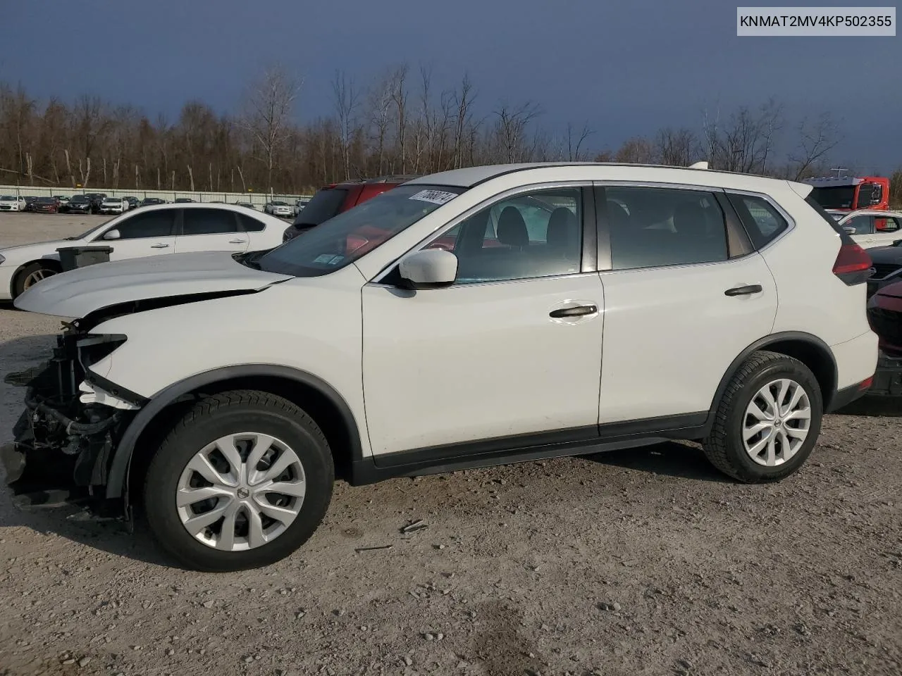 2019 Nissan Rogue S VIN: KNMAT2MV4KP502355 Lot: 77868074