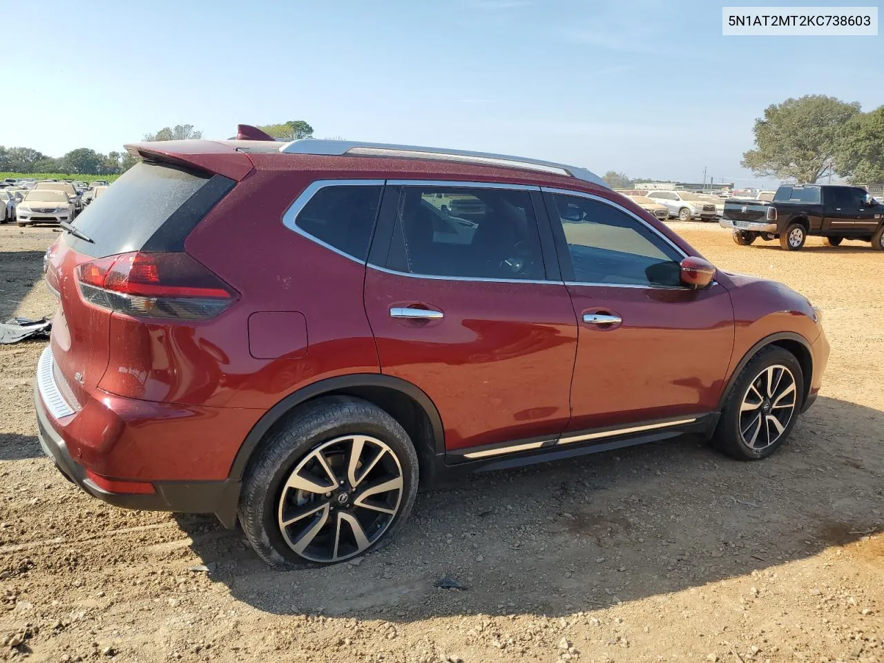 2019 Nissan Rogue S VIN: 5N1AT2MT2KC738603 Lot: 78012074