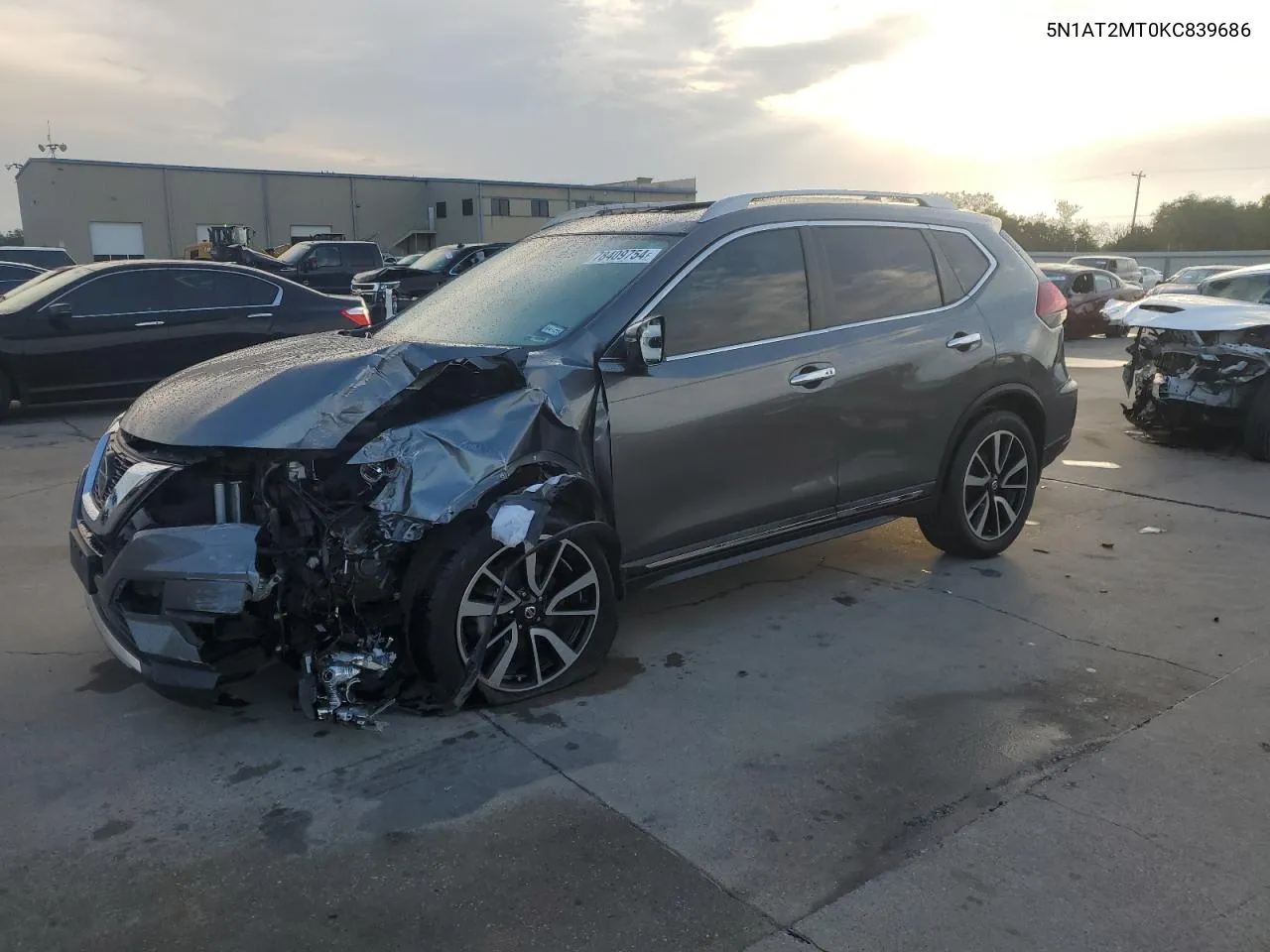 2019 Nissan Rogue S VIN: 5N1AT2MT0KC839686 Lot: 78409754