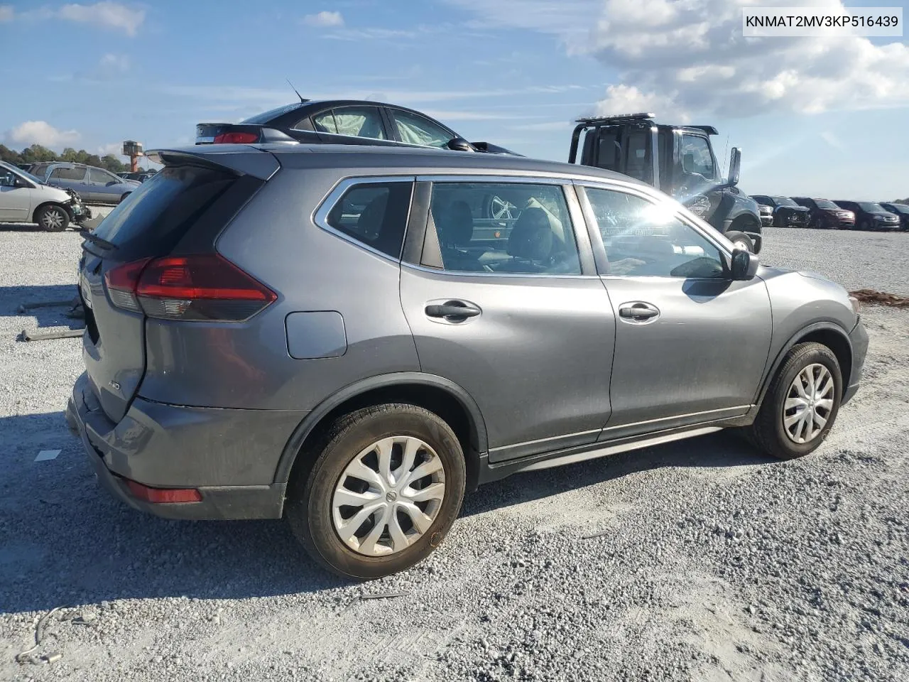 2019 Nissan Rogue S VIN: KNMAT2MV3KP516439 Lot: 78868344