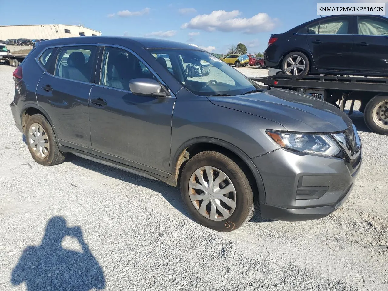 2019 Nissan Rogue S VIN: KNMAT2MV3KP516439 Lot: 78868344