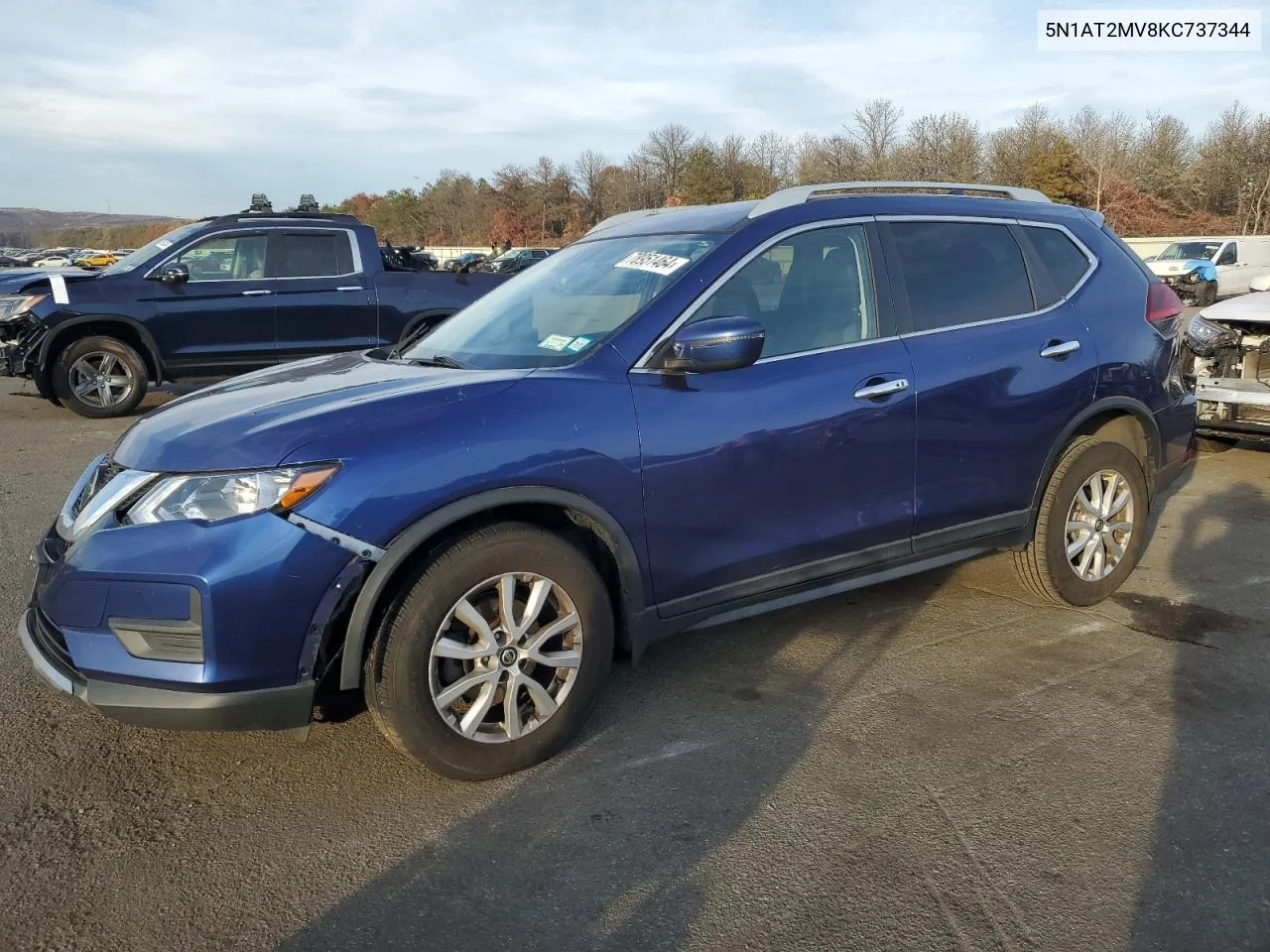 2019 Nissan Rogue S VIN: 5N1AT2MV8KC737344 Lot: 78951464