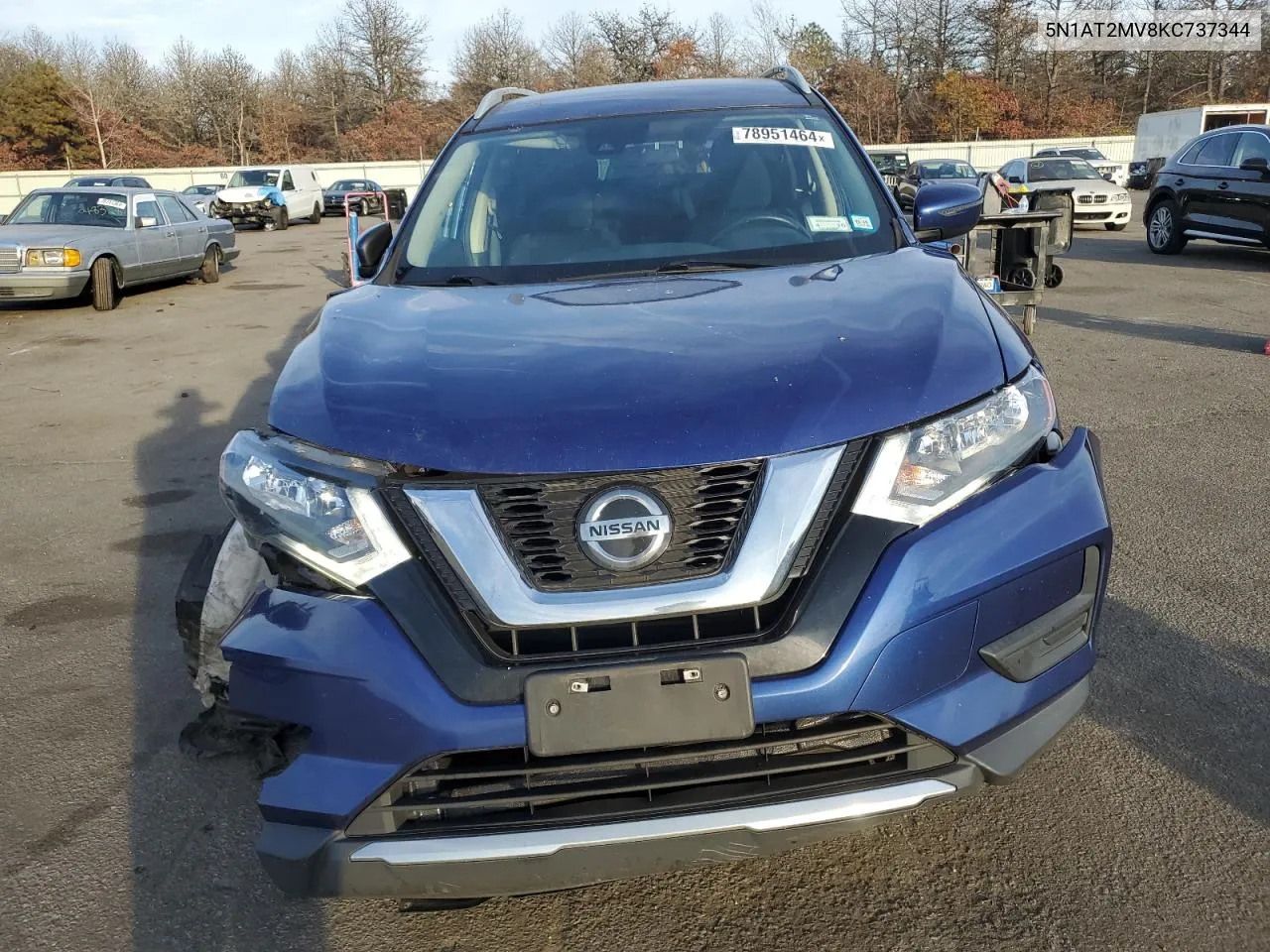 2019 Nissan Rogue S VIN: 5N1AT2MV8KC737344 Lot: 78951464