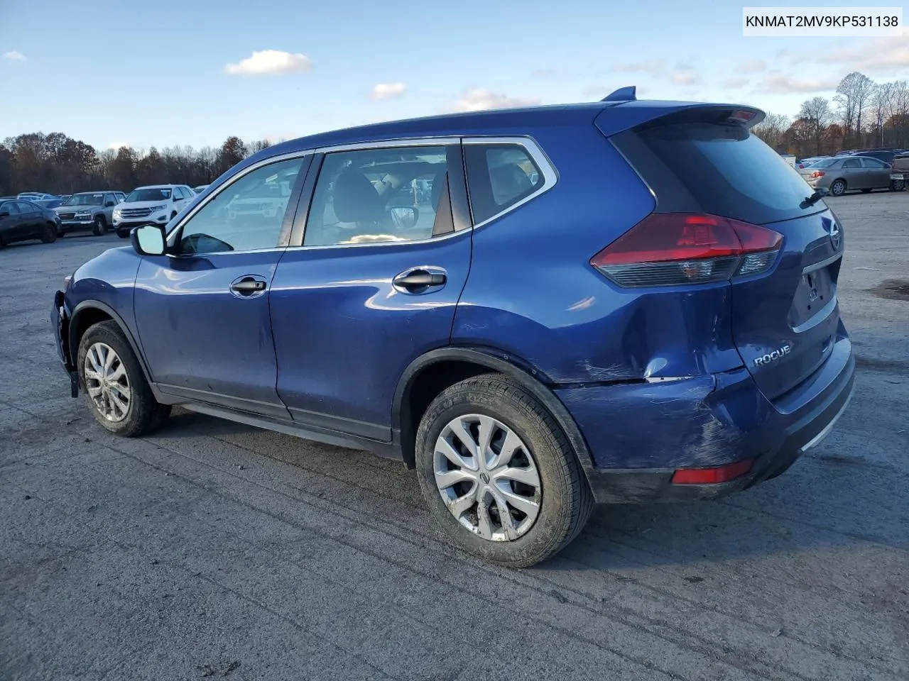 2019 Nissan Rogue S VIN: KNMAT2MV9KP531138 Lot: 79011984