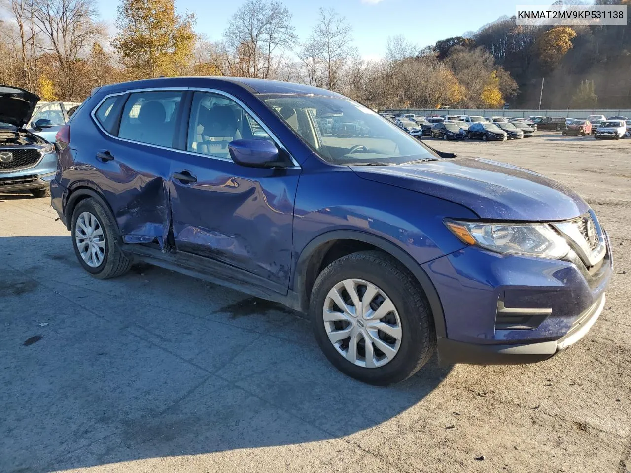 2019 Nissan Rogue S VIN: KNMAT2MV9KP531138 Lot: 79011984