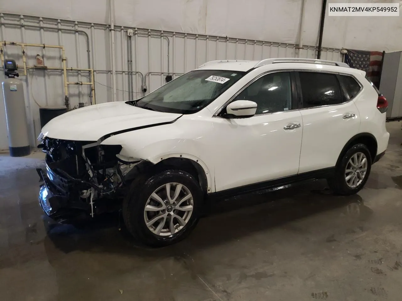 2019 Nissan Rogue S VIN: KNMAT2MV4KP549952 Lot: 79253614