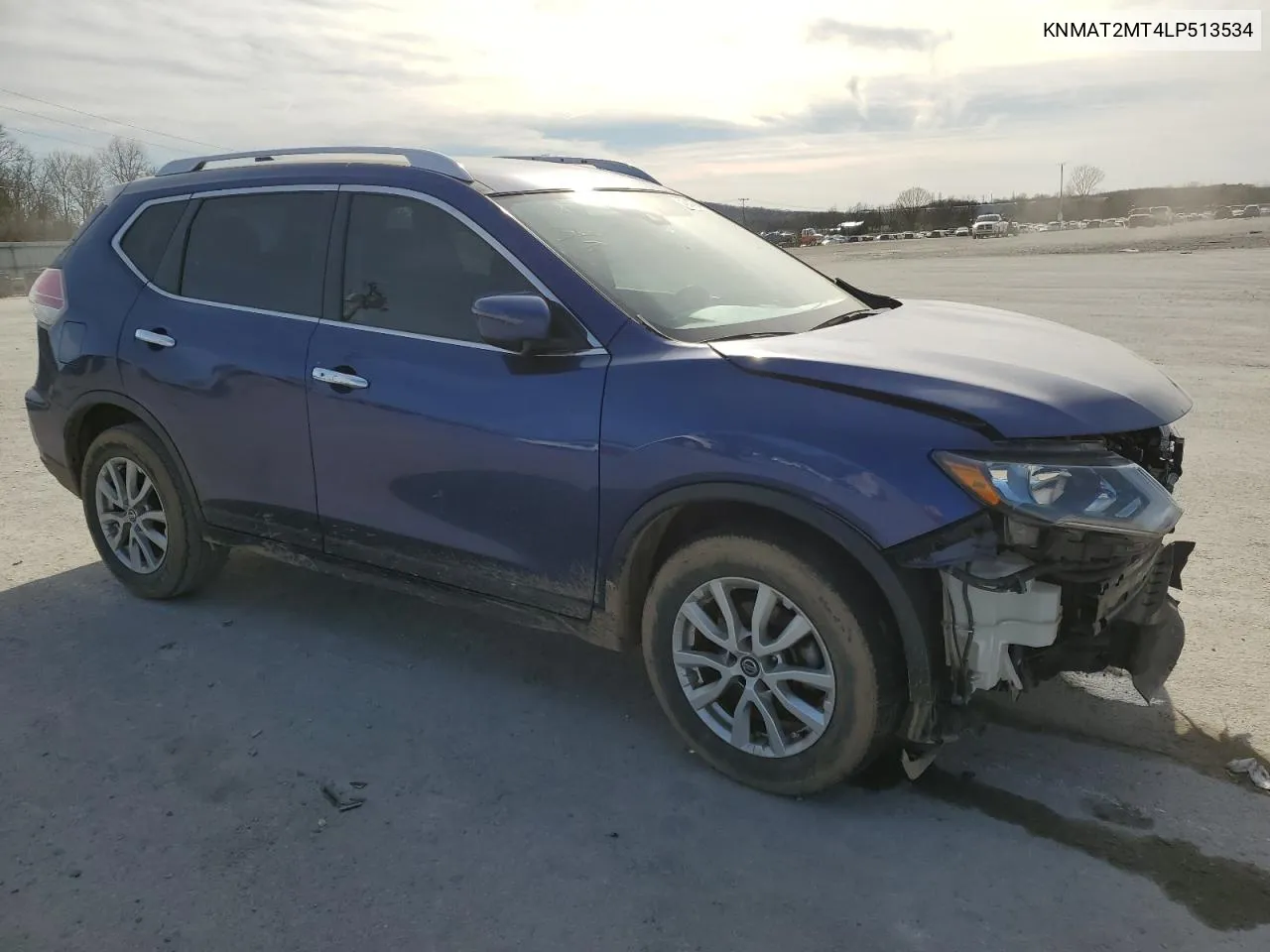 2020 Nissan Rogue S VIN: KNMAT2MT4LP513534 Lot: 50140014