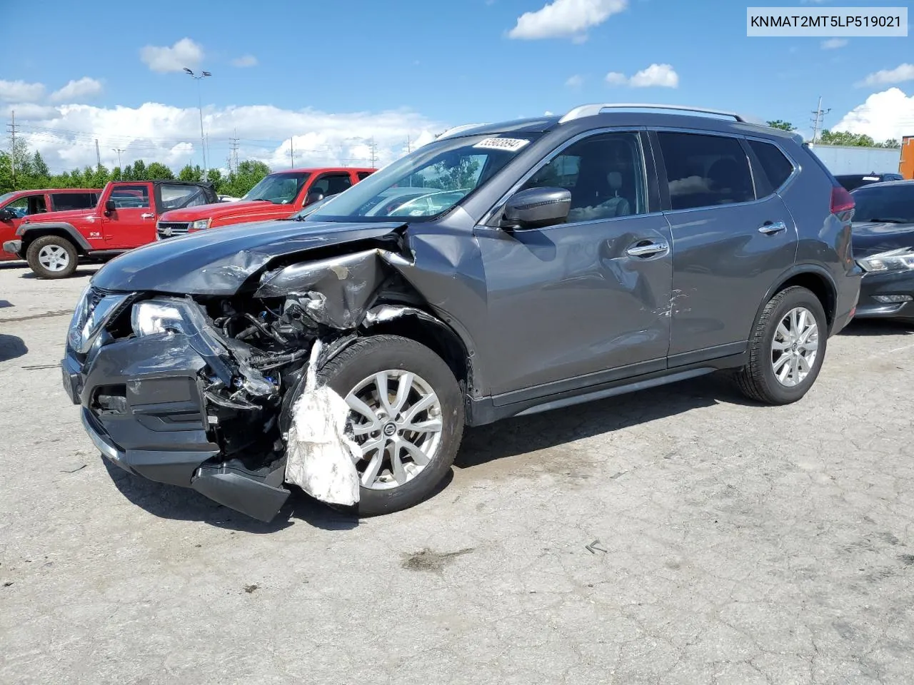 2020 Nissan Rogue S VIN: KNMAT2MT5LP519021 Lot: 53903894