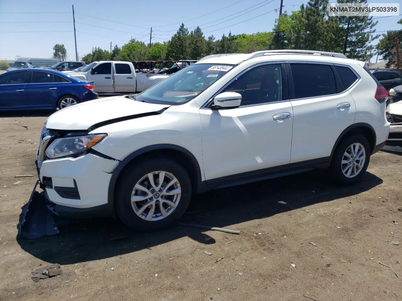 2020 Nissan Rogue S VIN: KNMAT2MV3LP503398 Lot: 56145544