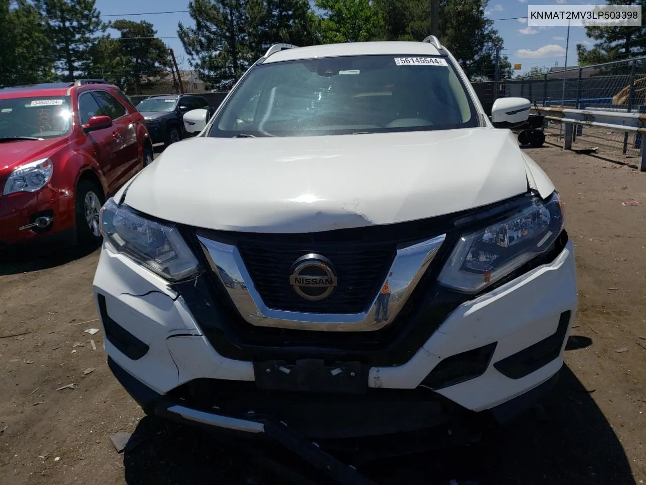 2020 Nissan Rogue S VIN: KNMAT2MV3LP503398 Lot: 56145544