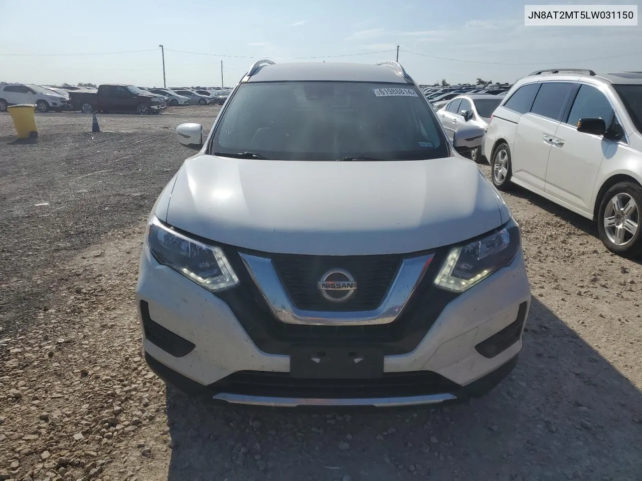 2020 Nissan Rogue S VIN: JN8AT2MT5LW031150 Lot: 61988814