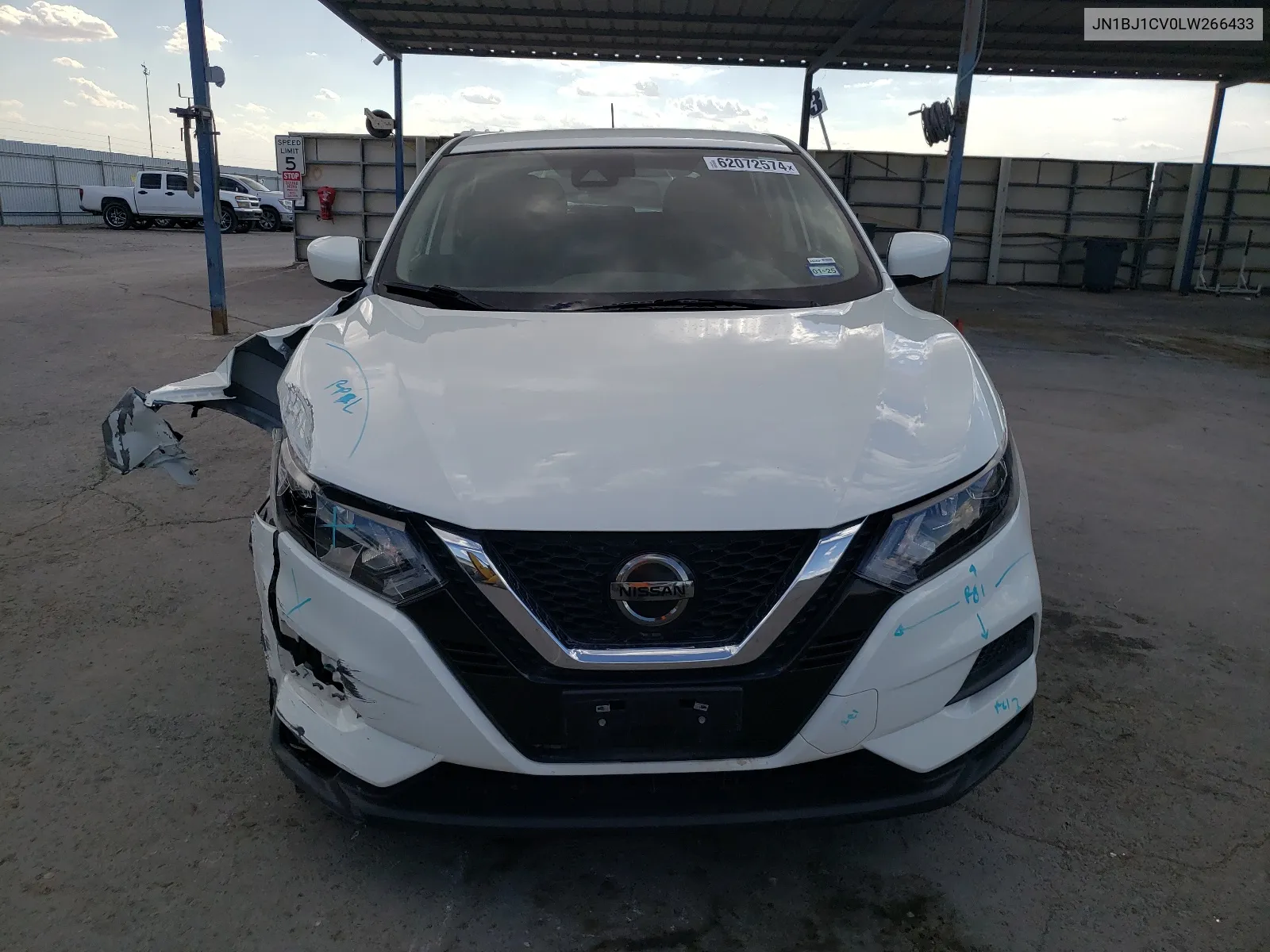 2020 Nissan Rogue Sport S VIN: JN1BJ1CV0LW266433 Lot: 62072574