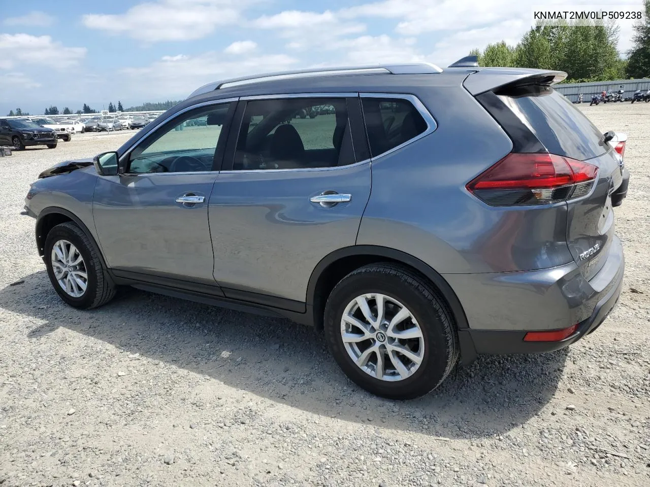 2020 Nissan Rogue S VIN: KNMAT2MV0LP509238 Lot: 62362894