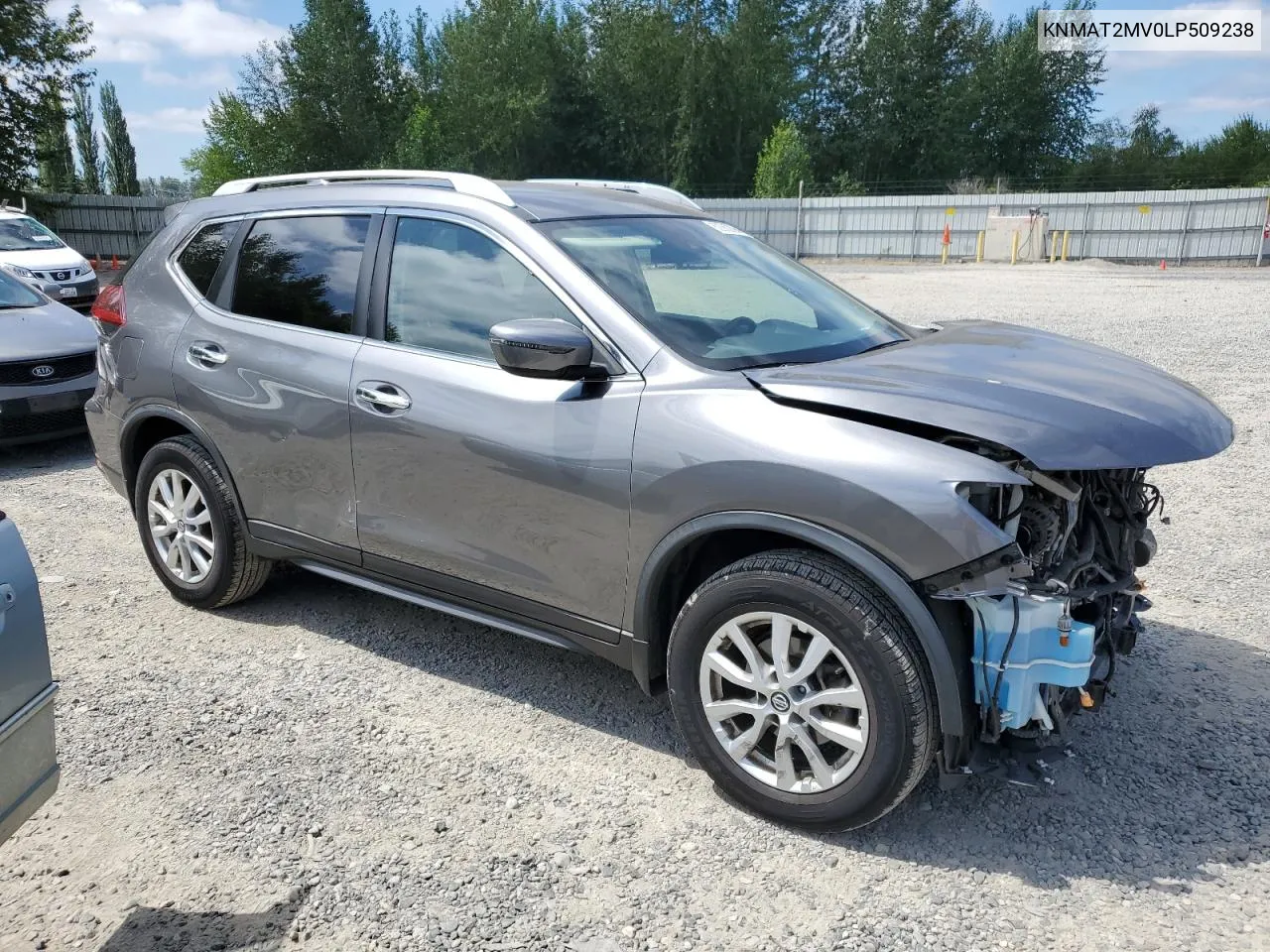 2020 Nissan Rogue S VIN: KNMAT2MV0LP509238 Lot: 62362894