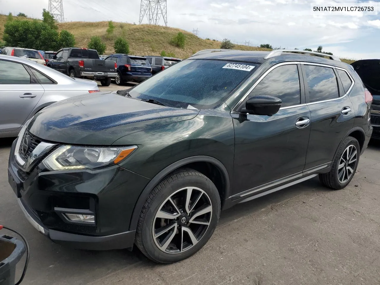 2020 Nissan Rogue S VIN: 5N1AT2MV1LC726753 Lot: 62745104