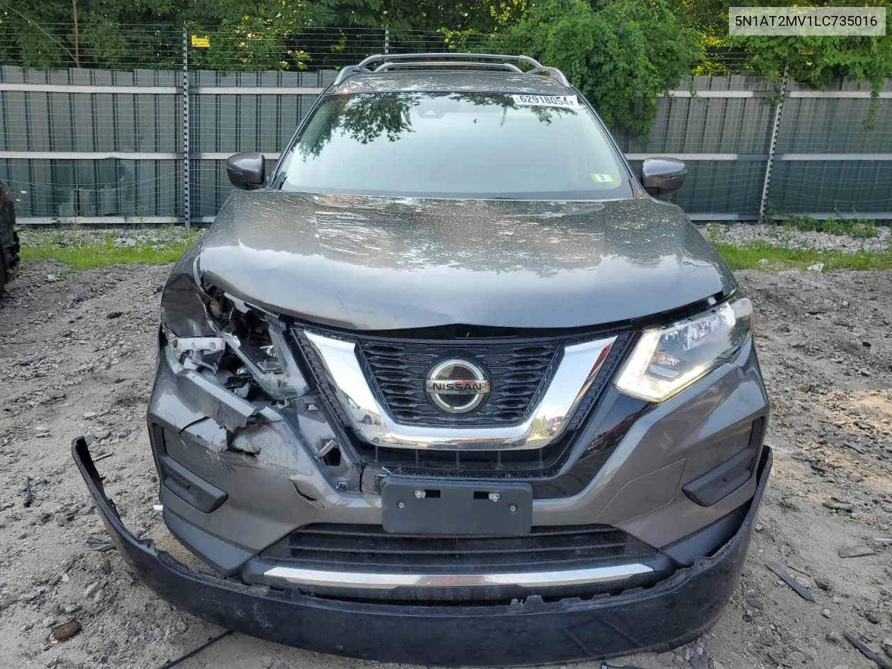 2020 Nissan Rogue S VIN: 5N1AT2MV1LC735016 Lot: 62918054