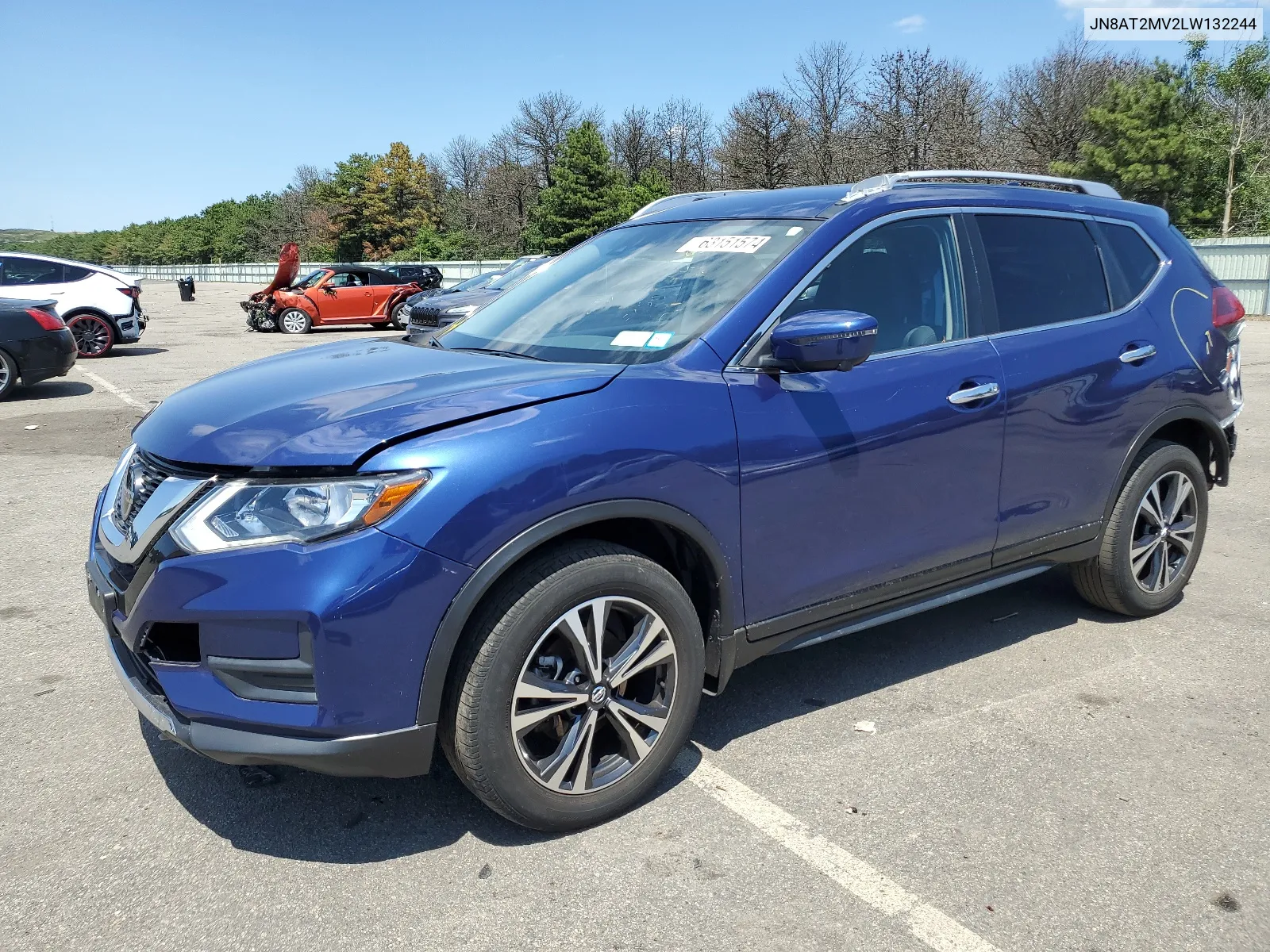 2020 Nissan Rogue S VIN: JN8AT2MV2LW132244 Lot: 63151574