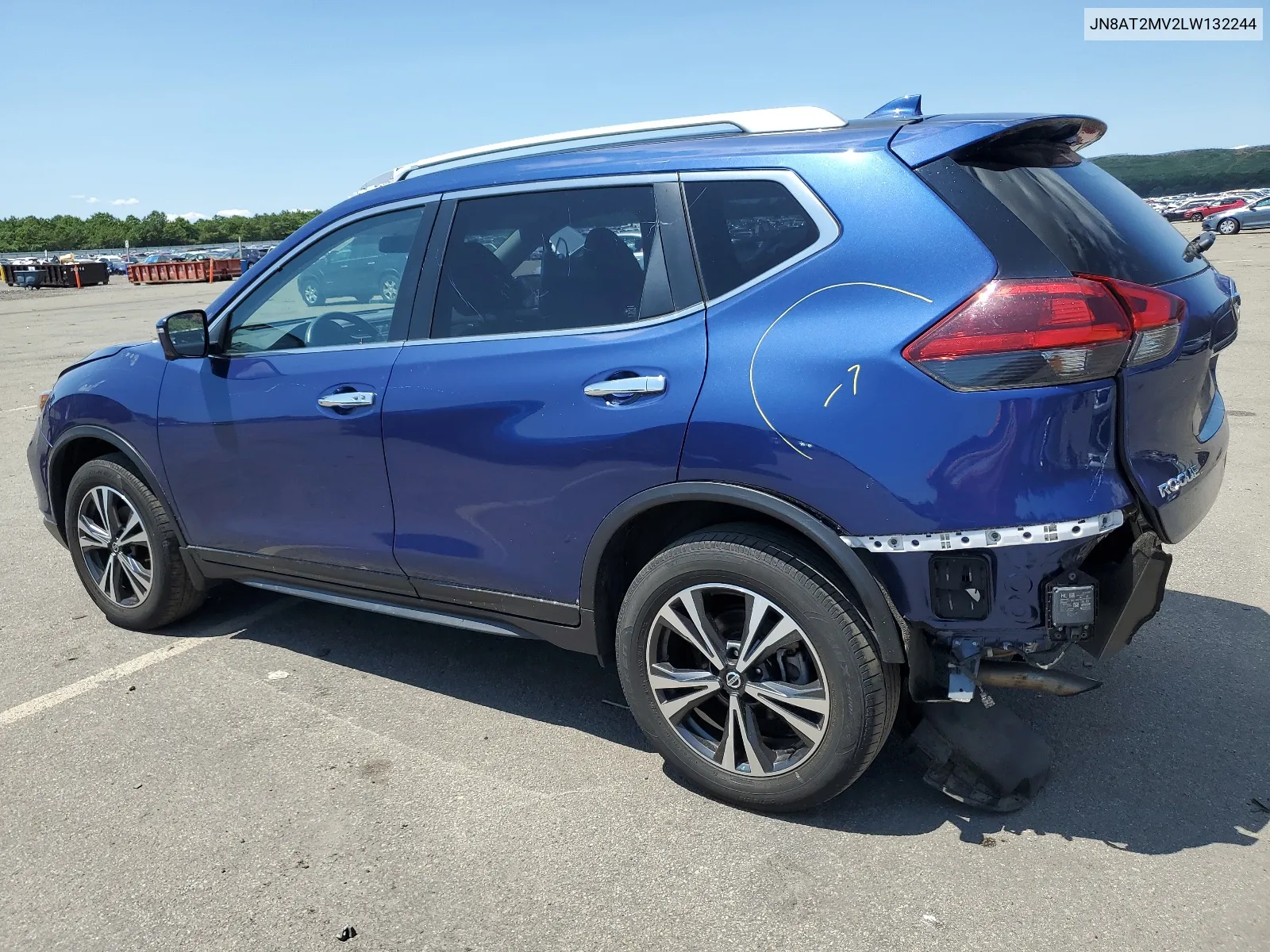 2020 Nissan Rogue S VIN: JN8AT2MV2LW132244 Lot: 63151574