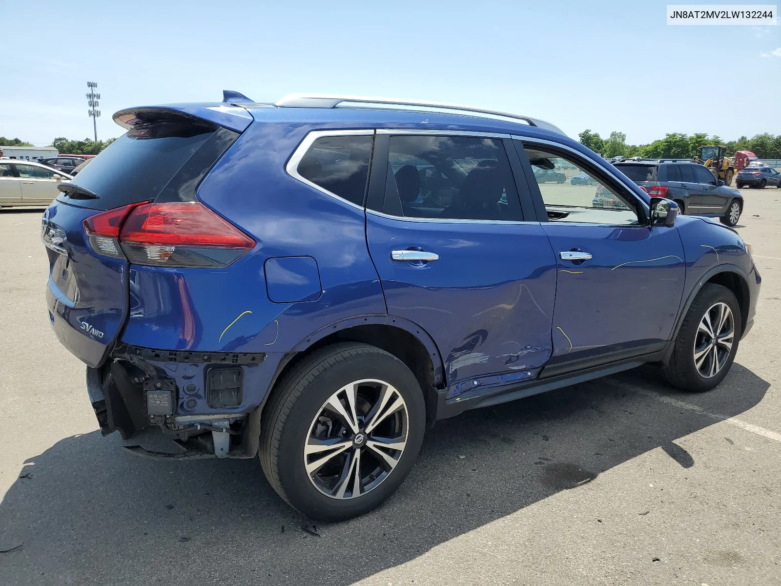 2020 Nissan Rogue S VIN: JN8AT2MV2LW132244 Lot: 63151574