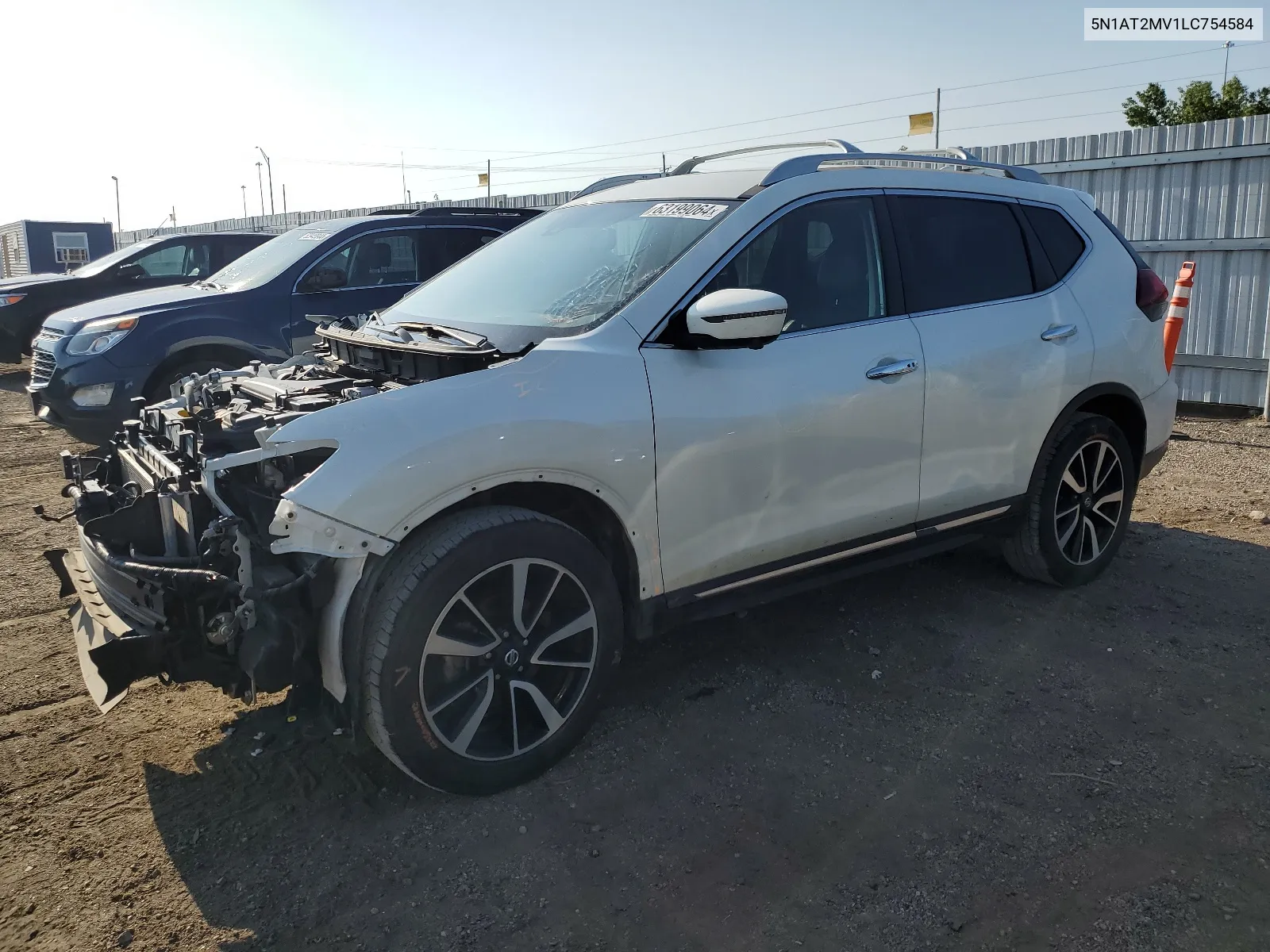 2020 Nissan Rogue S VIN: 5N1AT2MV1LC754584 Lot: 63199064