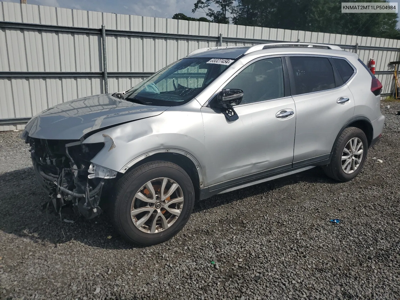 2020 Nissan Rogue S VIN: KNMAT2MT1LP504984 Lot: 65327434