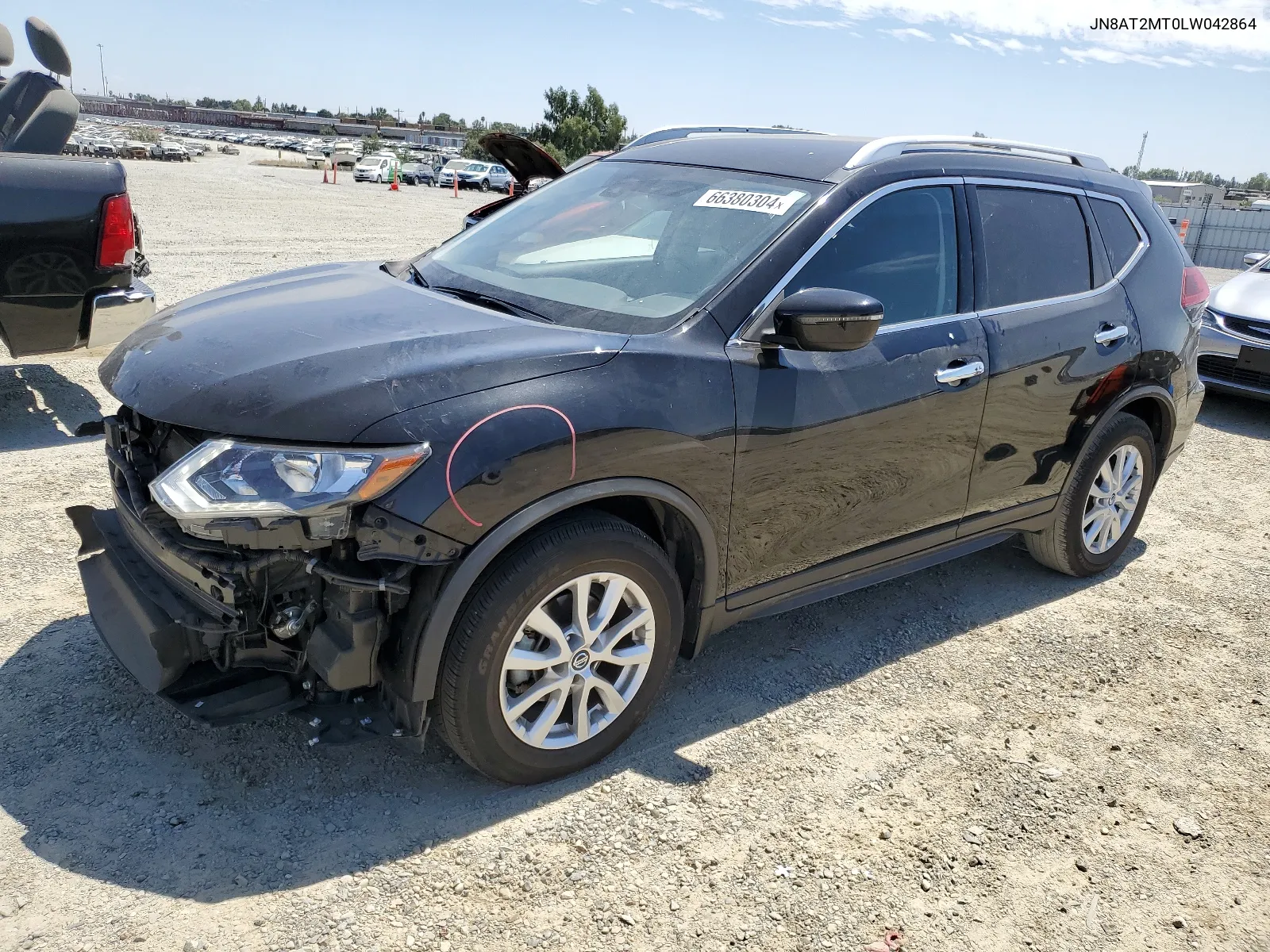 2020 Nissan Rogue S VIN: JN8AT2MT0LW042864 Lot: 66380304