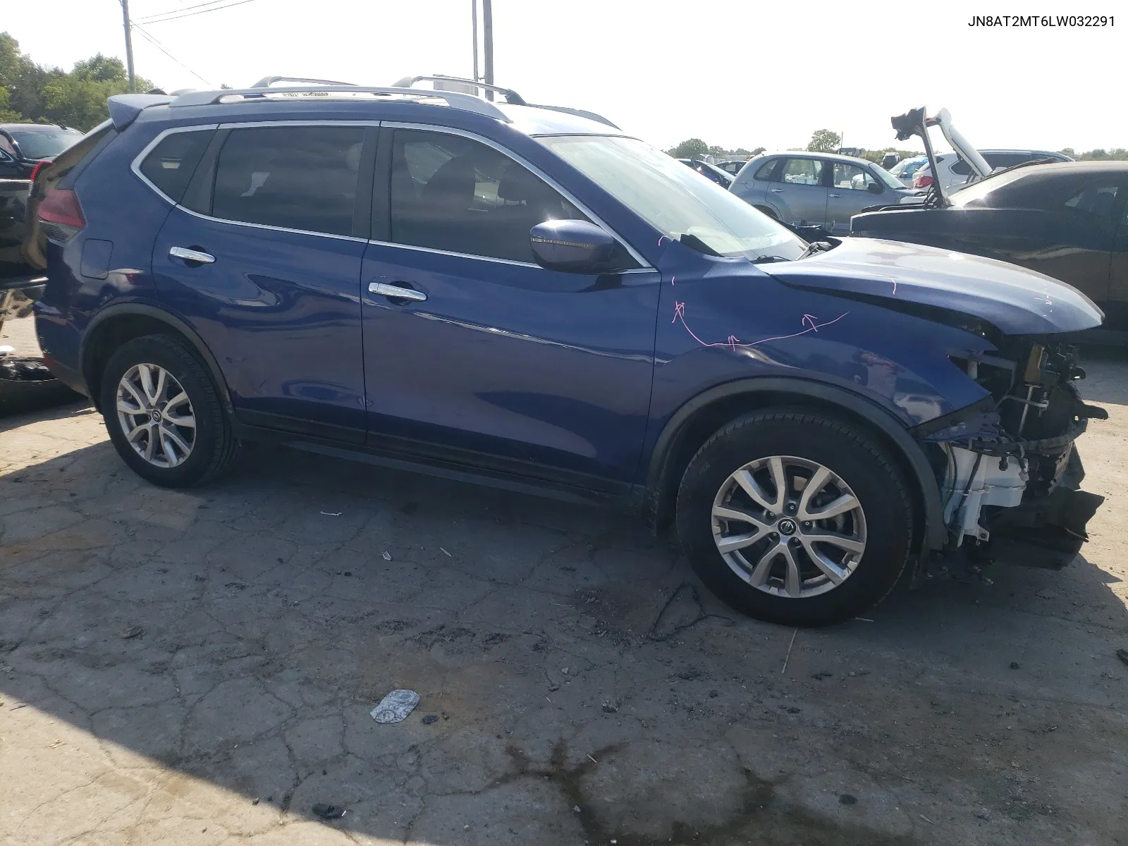 2020 Nissan Rogue S VIN: JN8AT2MT6LW032291 Lot: 67143574