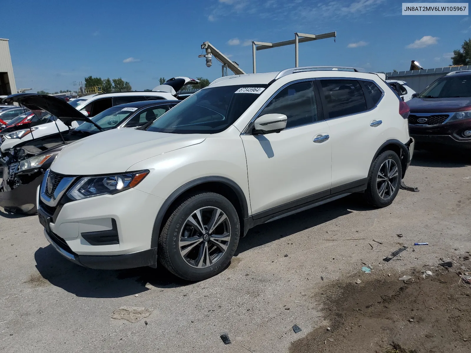 2020 Nissan Rogue S VIN: JN8AT2MV6LW105967 Lot: 67345964