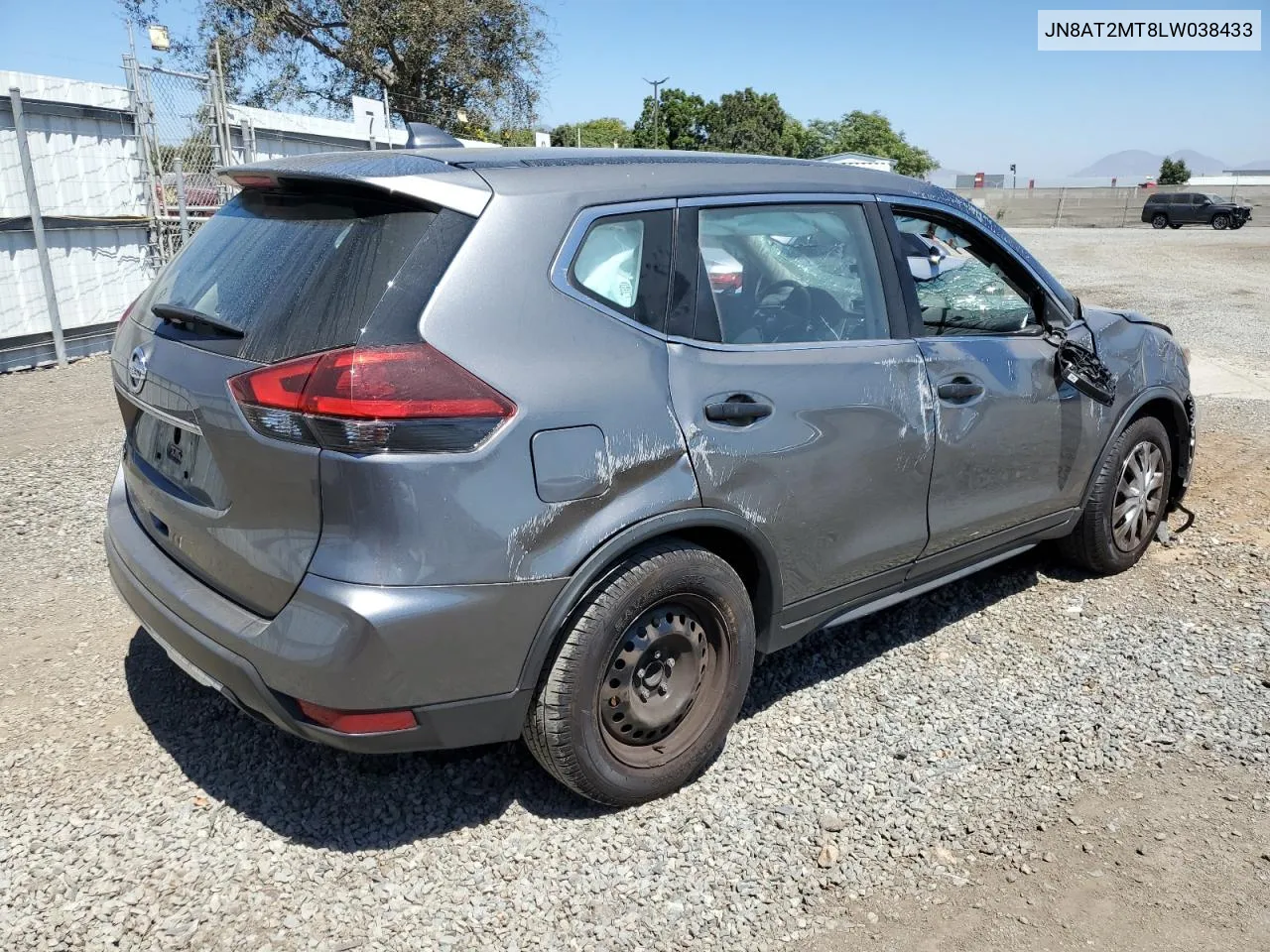 2020 Nissan Rogue S VIN: JN8AT2MT8LW038433 Lot: 67416784