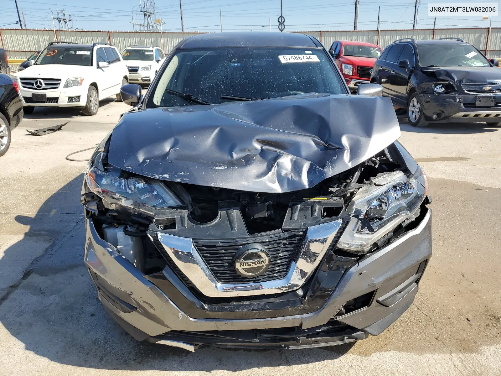 2020 Nissan Rogue S VIN: JN8AT2MT3LW032006 Lot: 67486744