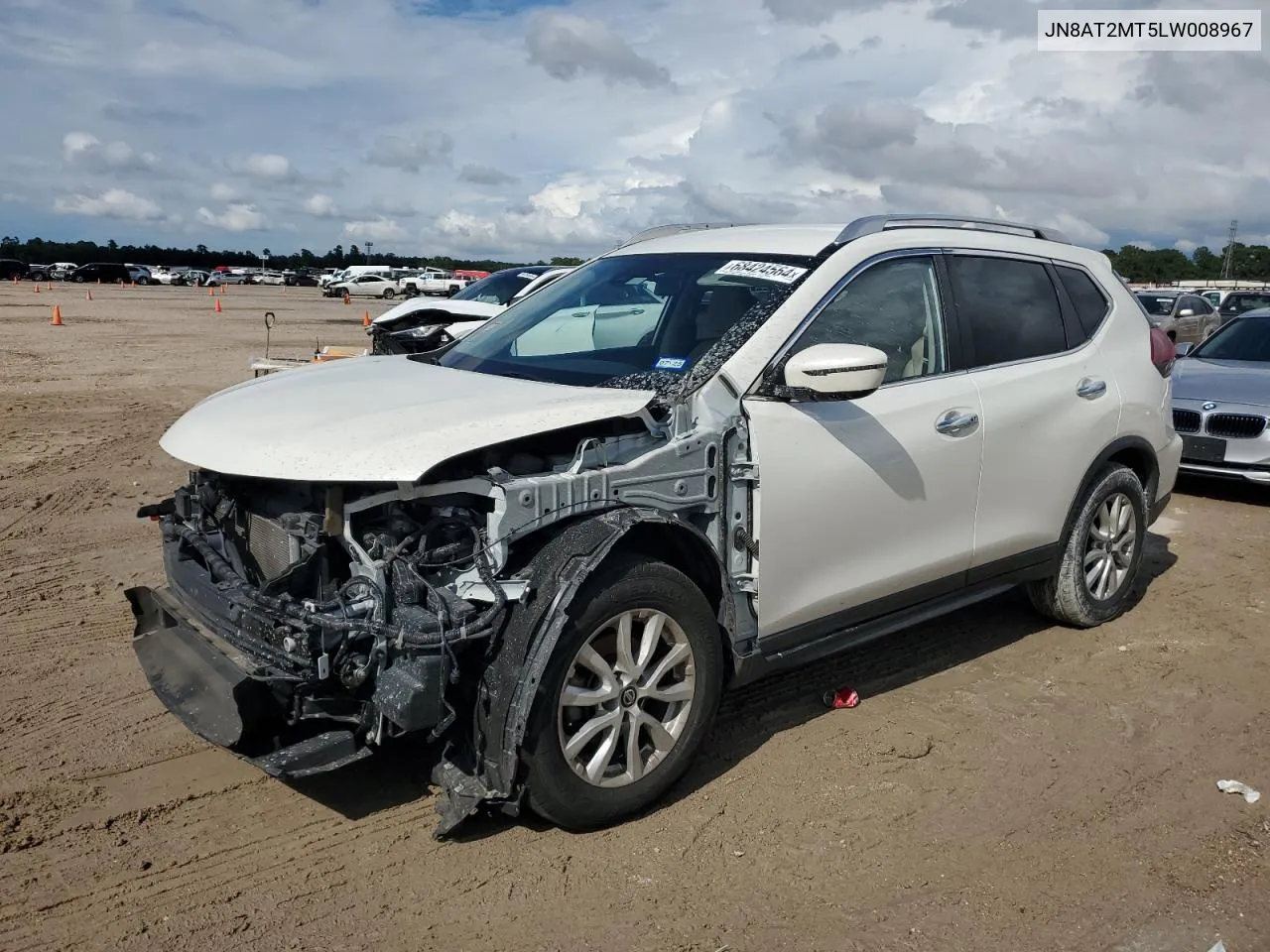 2020 Nissan Rogue S VIN: JN8AT2MT5LW008967 Lot: 68424564