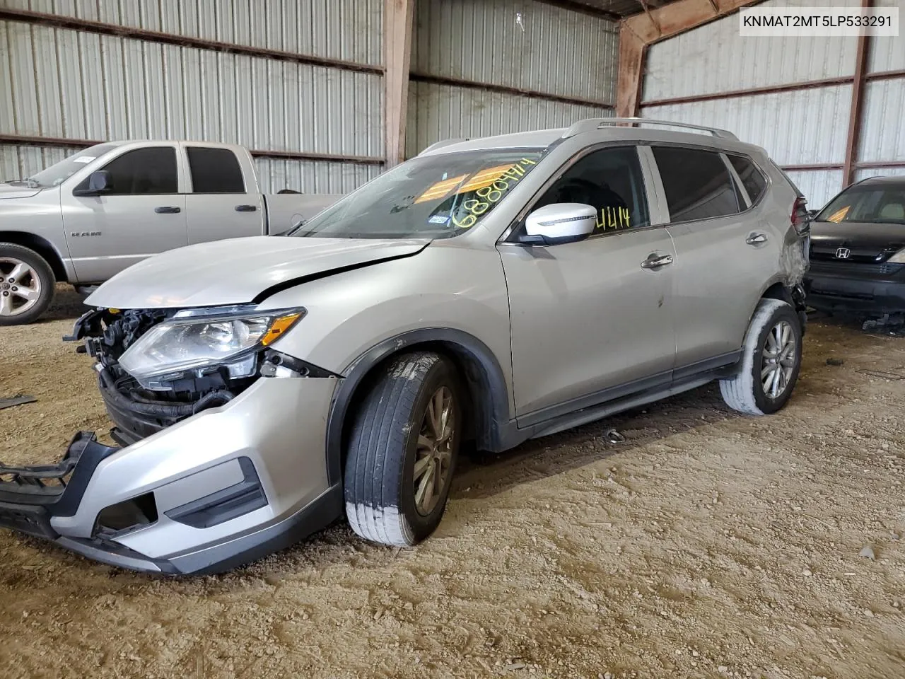 2020 Nissan Rogue S VIN: KNMAT2MT5LP533291 Lot: 68804414