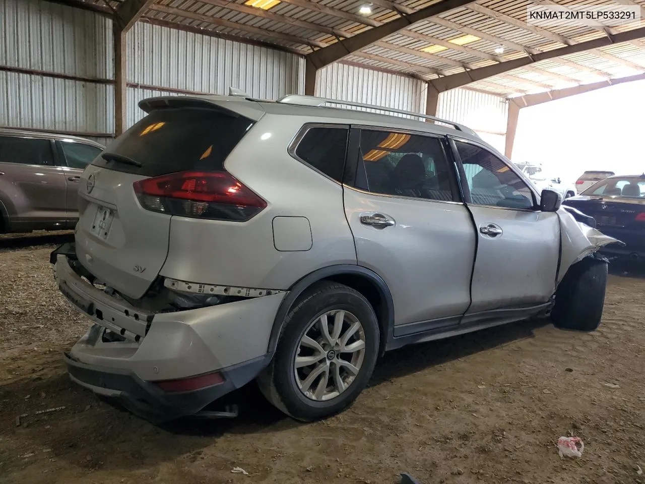 2020 Nissan Rogue S VIN: KNMAT2MT5LP533291 Lot: 68804414