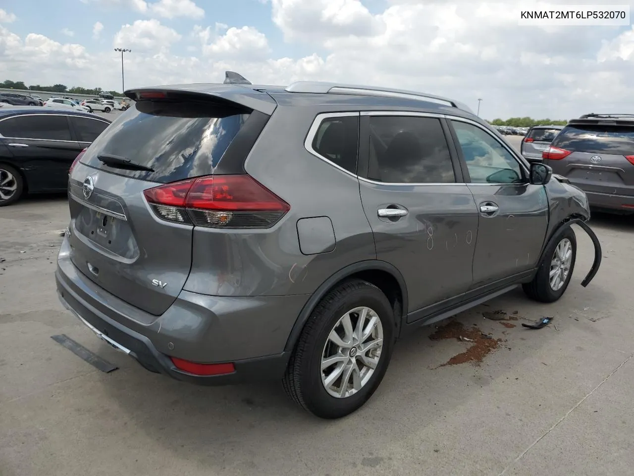 2020 Nissan Rogue S VIN: KNMAT2MT6LP532070 Lot: 69876134