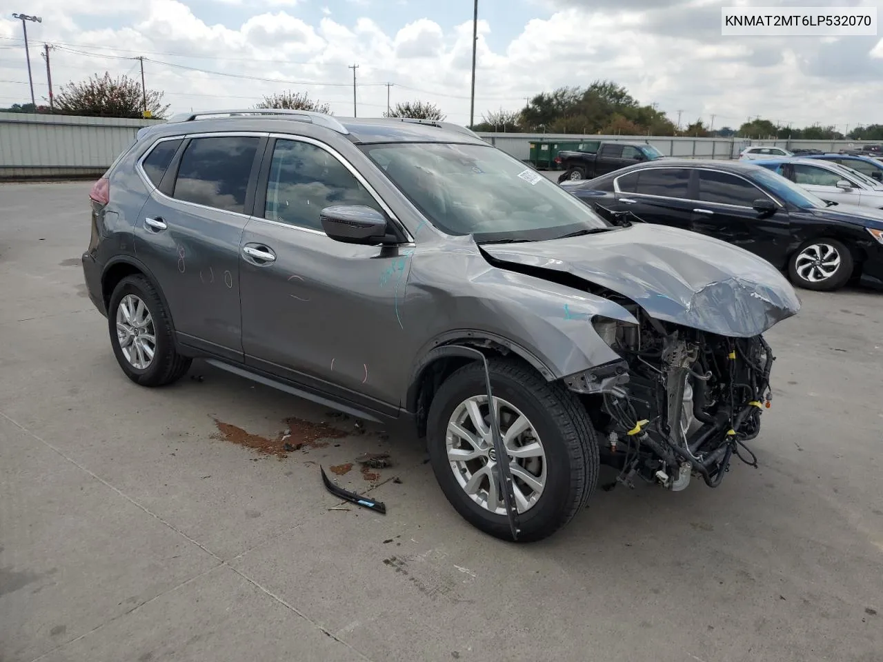 2020 Nissan Rogue S VIN: KNMAT2MT6LP532070 Lot: 69876134