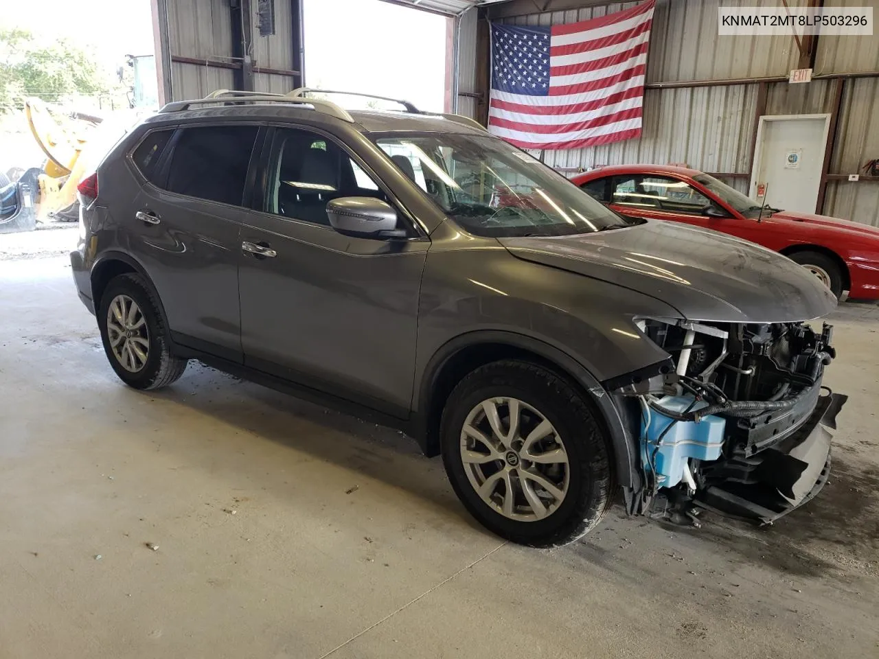 2020 Nissan Rogue S VIN: KNMAT2MT8LP503296 Lot: 70392294