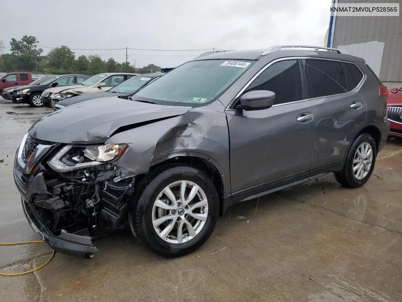 2020 Nissan Rogue S VIN: KNMAT2MV0LP528565 Lot: 70408144